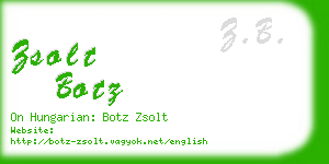 zsolt botz business card